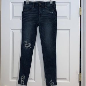 American Eagle Dream Jean dark wash ripped jeans